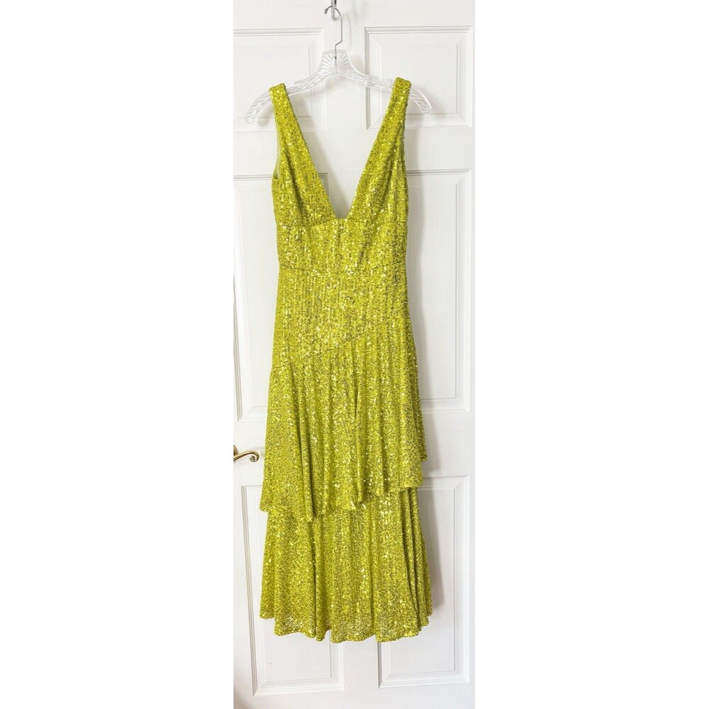 Ieena for Mac Duggal Lime Green Dress Size 2-Sample Dress - Picture 2 of 11